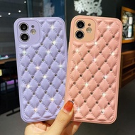 Luxury ยี่ห้อ Lambskin เจาะแวววับหนังนุ่มเคสโทรศัพท์สำหรับ iPhone ของ Apple iPhone 12 Pro Max 7 8 Plus X XS XR 11 SE 2 10ฝาหลัง