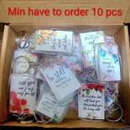 1pc BIBLE VERSE KEYCHAIN. No customized.
