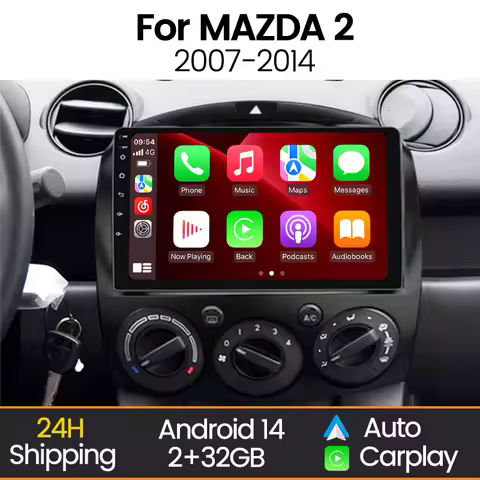 MEKEDE Android Screen Car Radio Multimedia Player For MAZDA 2 Mazda2 2007 -2014 Carplay WIFI Autorad