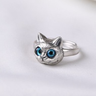 Cat Head Cat Kitten Ring Ring Retro Design Cute Small Animal Open Ring Cat Slaves Ring