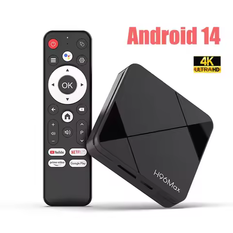 Smart TV Box H96 MAX RK3518 Android 14 Wifi6 BT5.4 Google Voice Remote Control 4K Mouse Assistant Me