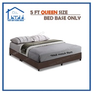 [Twin Win Home] JORDAN fabric divan Queen Size Bed base - Brown