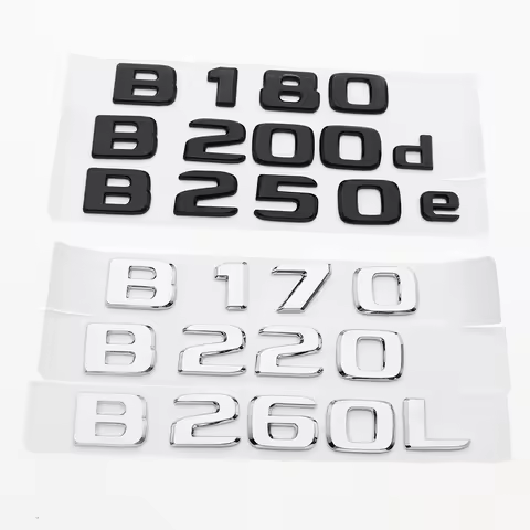 1PC 3D ABS Car Letter Logo Sticker Tail Badge Rear Trunk Emblem For B170 B180 B200 B200d B220 B250 B