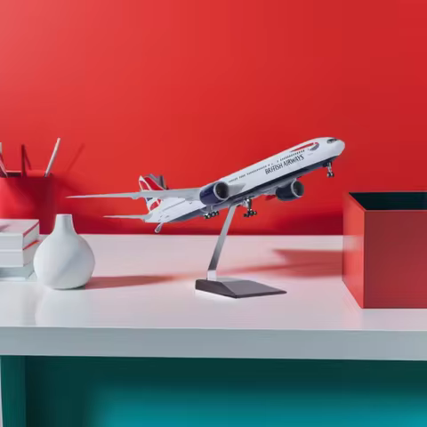 Aircraft Model British Airways Boeing B777 1:157 Scale 47cm 777 Die-cast Resin Model Airplane Decora