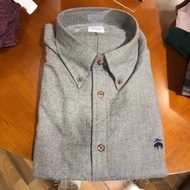 Brooks Brothers Broo Booker เสื้อแขนยาวผ้าสักหลาดหนาเสื้อลำลองสำหรับผู้ชาย