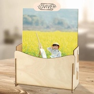 LOVIVER Magazine Rack Countertop Organizer Flyer Creative Standing Sturdy Wooden Folleting Stand