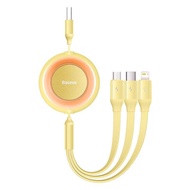 Baseus 3.5A Retractable 3-in-1 USB to M+L+C Fast Charging Data Cable Multi Compatible