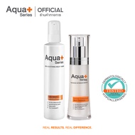 (ส่งฟรี) AquaPlus Skin Soothing Milky Wash 175 ml.  & Radiance-Intensive Essence 30 ml. โฟมน้ำนมล้าง