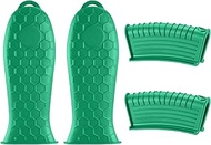 Silicone Hot Handle Holder, 4 Pieces Pan Handle Sleeve Non Slip Handles for Pots Cast Iron Handle Skillet Handle Pot Holder for Cast Iron Skillets Frying Pans Griddles Cookware (Green)
