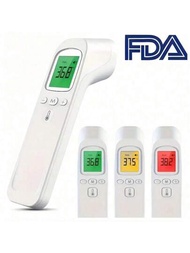 數字體溫計,非接觸額溫計,體表模式紅外線溫度計,具有發燒警報和即時準確讀數(不含aaa電池)