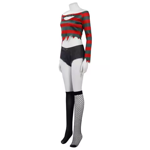 Freddy Krueger Cosplay Costume Nightmare Street Horror Movie Outfits Women Halloween Party Role Play
