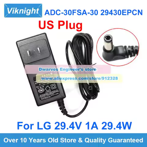 29.4V 1A US Plug ADC-30FSA-30 AC Adapter ADC-30FSA-30 29430EPCN for LG CordZero A9 A9-LITE A9K-ULTRA