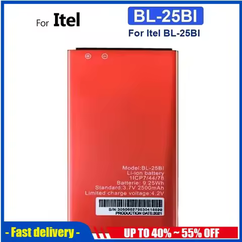 BL-25BI Mobile Phone Battery For itel BL-25BI 2500mAh Full Capacity