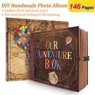146 Page DIY Handmade Photo Album Scrapbook Our Adventure Book Retro Kraft Album Anniversary Wedding