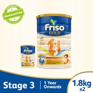 [Expiry: May 2024] Friso Gold 3 Growing Up Milk with 2'-FL 1.8kg for Toddler 1+ years Milk Powder (Bundle of 2)