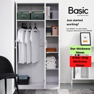 BASIC Wardrobe 3 Door Extra Wide White (16mm particle board)