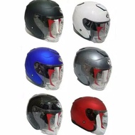 Helm KYOTO Putih SOLID Hitam Merah Doff Gunmet Black Glossy Biru Doff Merah Ferarri KYT