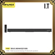 Awei Y999 50W Home Theater Wireless Bluetooth V5.0 Speaker TV Sound Bar/Infrared Remote/Streamlined 