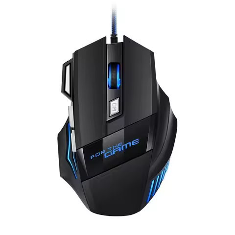 1 PC New Hyperspeed USB Gaming Mouse RGB Backlit Ergonomic Gaming Mice 7D Esports Wired Mouse for La