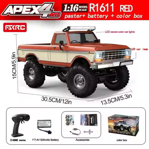 New 1:16 Rc Car Hb R1611 Rc 4x4 Off-Road Vehicle - Full Function Rc Crawler Alloy Drive Shaft Realis