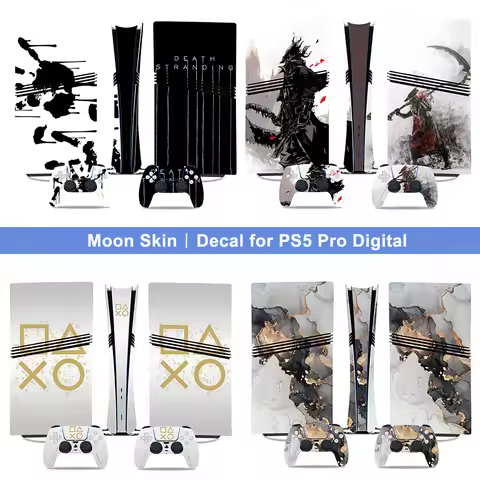 For PS5 Pro Skin Sticker Protective Vinyl Decal for Digital Edition Game Accessories Cover for PS5 P