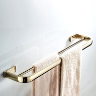 Gold Color Brass Wall Mounted Towel Rack Bar Double Rail Holder Bathroom Accessory sba850c