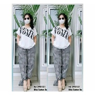 PUTIH KATUN Mosha women's suit for teenagers, adults, crinkle airflow material, 1cm square cotton co