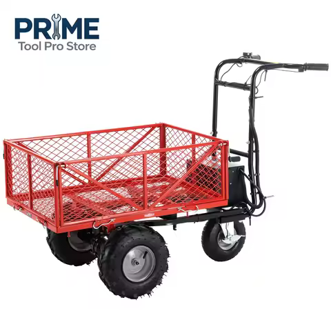 Wheelbarrow Utility Cart Electric Powered Cart 48V28Ah，500W ，Capacity 500lbs (230kg) ，Material Haule