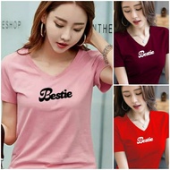 BESTIE NEW WOMEN'S V NECK T-SHIRT