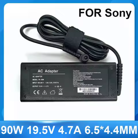 19.5V 4.7A 90W 6.5*4.4mm Charger AC Laptop Adapter For Sony Vaio PCG-61511L VGP-AC19V20 VGP-AC19V29 