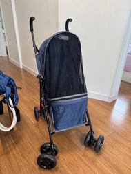 Porta寵物外出輕便折疊手推車(藍色)