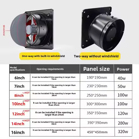 Powerful exhaust fan kitchen stainless steel exhaust fan bathroom exhaust fan range hood industrial 