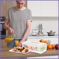 Portable Fruit Saver Box Multifunctional Divided Saver Box For Snack Leakproof Food Organizer Tray W