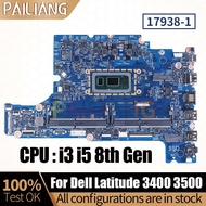 Untuk Dell Latitud 3400 3500 Papan Utama Notebook 17938-1 0k3frd 0x7j0v I3-8145u I5-8265u Papan Utam
