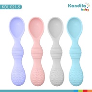 KANDILA BABY SILICONE SPOON WITH CASE KDL 021-5 / BABY TABLE SPOON / CHILDREN'S TABLE SPOON / BABY T