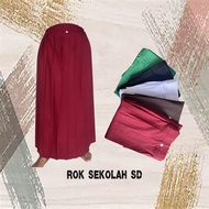 Seragam Sekolah SD MI Rok Merah Putih Hijau Pramuka Hitam Panjang Model Rempel Rok Sekolah SD Peremp