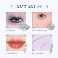Flower Knows Shells Jewel Collection makeup gift set inclusdes lip glaze+eyeshadow+blush+correcting
