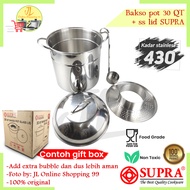 SUPRA meatball pot 28.5lt + stainless steel lid 30qt stainless steel stock pot/ large boiling cookin