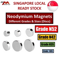 N52 N50 Neodymium Disc Magnets Different Grades & Sizes N35 N42 N45 N48 Strong SG Magnetics Science 