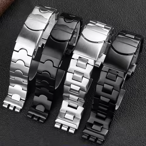 Watch Accessories For Swatch YCS YAS YGS IRONY Strap Silver Solid Stainless Steel Watchband Men's /W