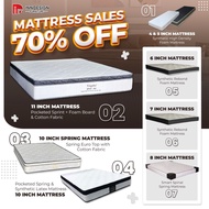 🔥FREE SHIPPING🔥4/5/6/7/8/10/11 Inch POCKETED SPRING+LATEX MATTRESS/FOAM /SPRING/EURO TOP MATTRESS