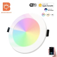 Zemismart Homekit WiFi Smart LED Downlight 4 Inch 9W 15W Round Ceiling Lamp RGBCW Dimmable Spotlight