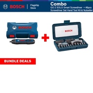 BOSCH [COMBO] GO 2 SOLO Smart Screwdriver - 06019H21L1 + BOSCH 46pcs Screwdriver Set Hand Tool Kit &