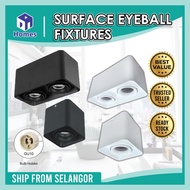 Surface Downlight Casing Down Light 3.5 inch GU10 Black/ White Flush Mounted Surface Eyeball BiscuitTin / Biscuit Tin