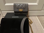 Chanel WOC/ Chanel 灰色/ Chanel card holder on chain