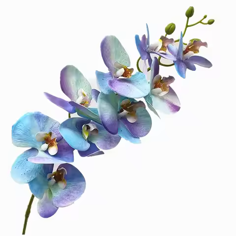 New Arrival Colors Faux Orchid Flower 9 Heads Artificial Real touch Buttfly Orchid Phalaenopsis