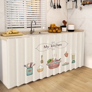 Ins Curtain Cabinet Kitchen Langsir Kabinet Dapur Dust-proof Cabinet Curtain Punch-free Curatains Home Supplies
