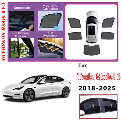 Auto Mesh Sunshades For Tesla Model3 Sunshade Tesla Model 3 Accessories 2025-2018 Breathable Sun Vis