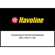 sticker havoline car sticker