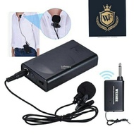 Weisre Wireless FM Transmitter Receiver Lavalier Lapel Clip Microphone